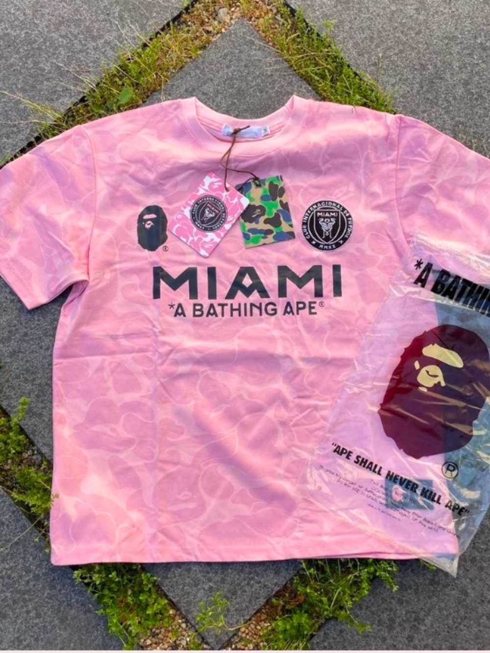 Miami Logo Pink Kids T-Shirt